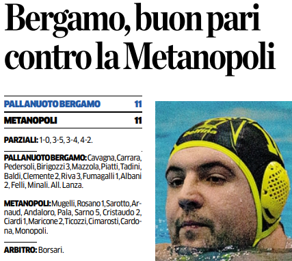 Rassegna stampa - L'Eco di Bergamo